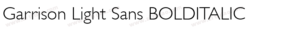 Garrison Light Sans BOLDITALIC字体转换